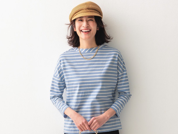 「ハルメク オーガニックコットンプルオーバー(ゆったり・七分袖)」