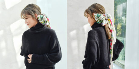 一瞬で垢抜ける！　スカーフの巻き方＆横長バッグの使い方実例