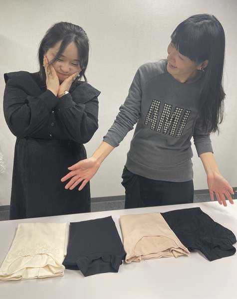 【検証】「ムレずにぬくもり綿混インナー」の生地当てに挑戦！