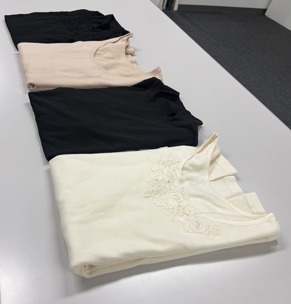 【検証】「ムレずにぬくもり綿混インナー」の生地当てに挑戦！