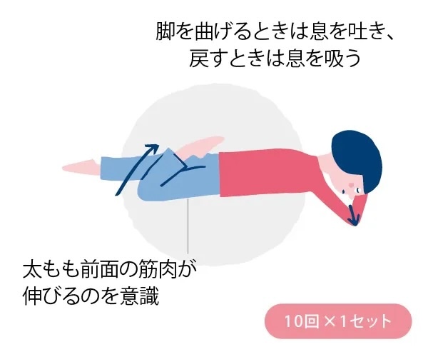 股関節の動きを向上「うつぶせ後ろ脚キック」