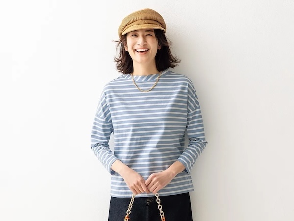 「ハルメク オーガニックコットンプルオーバー(ゆったり・七分袖)」