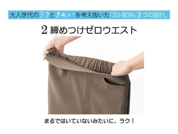 締めつけゼロウエスト