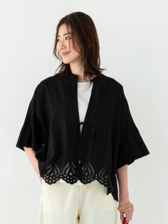 スカラレース紐付きはおり