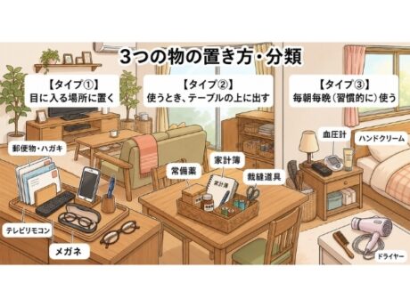 きっちりしまうのは面倒だから。読者の行動から導いた「3タイプ収納」