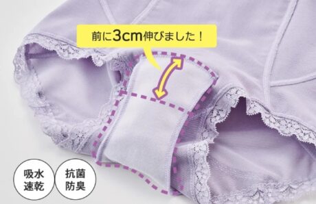 ショーツで骨盤底ケアできる理由は、股部分の独自サポート生地!